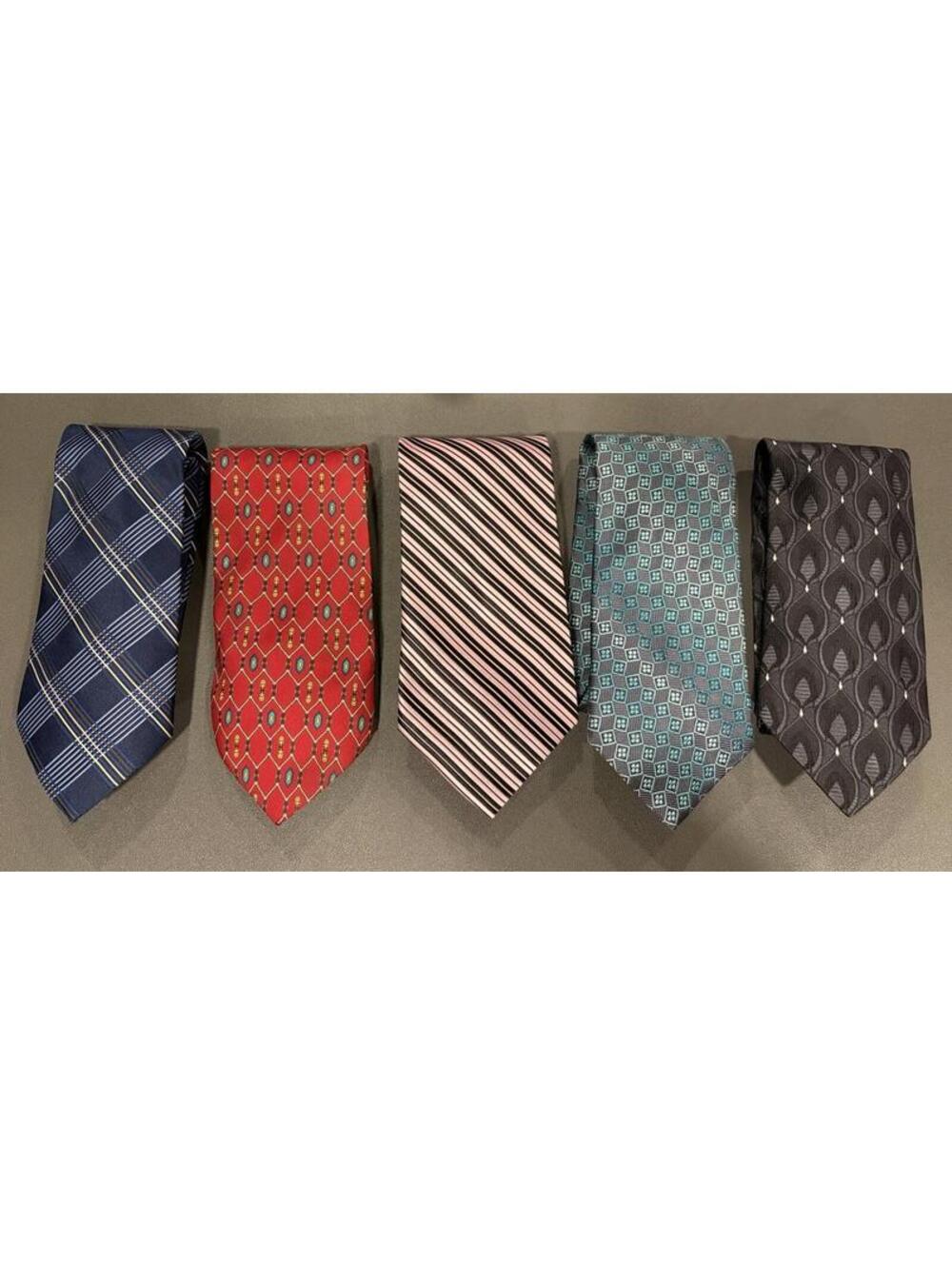 Lot Of 5 Men’s Ties 3 100% Silk Week’s Worth Benard Piattelli Nordstrom T4